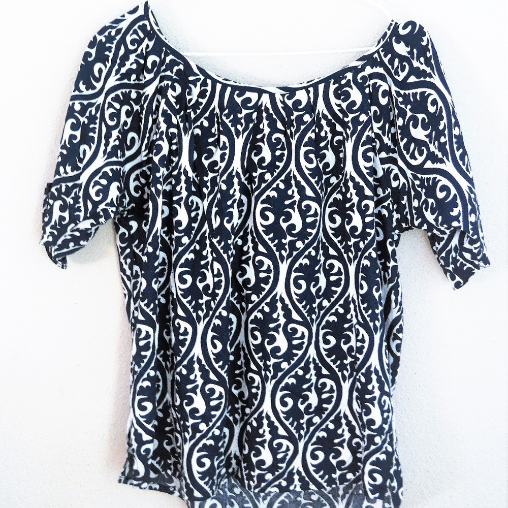 Navy and White Escapada Small Blouse